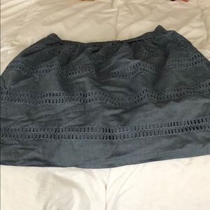 NWT eyelet chambray skirt, with pockets!!!